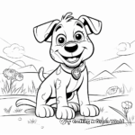 Kid-Friendly Cartoon Georgia Bulldog Coloring Pages 4