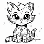 Kid-Friendly Cartoon Halloween Cat Coloring Pages 4