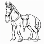 Kid-Friendly Cartoon Horse Coloring Pages 2