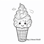 Kid-Friendly Cartoon Ice Cream Cone Coloring Pages 3