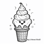 Kid-Friendly Cartoon Ice Cream Cone Coloring Pages 4