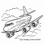 Kid-Friendly Cartoon Jet Coloring Pages 1