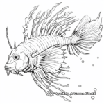 Kid-Friendly Cartoon Lionfish Coloring Pages 2