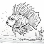 Kid-Friendly Cartoon Lionfish Coloring Pages 4