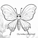 Kid-Friendly Cartoon Luna Moth Coloring Pages 4