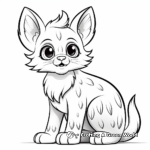 Kid-Friendly Cartoon Lynx Coloring Pages 1