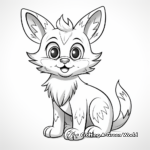 Kid-Friendly Cartoon Lynx Coloring Pages 2