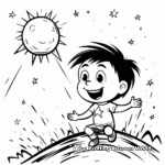 Kid-Friendly Cartoon Meteor Coloring Pages 3