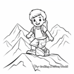 Kid-Friendly Cartoon Mountain Coloring Pages 1