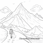 Kid-Friendly Cartoon Mountain Coloring Pages 2