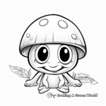 Kid-Friendly Cartoon Mushroom Frog Coloring Pages 1