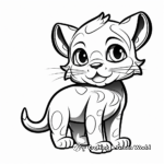 Kid-Friendly Cartoon Panther Coloring Pages 2