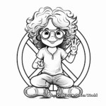 Kid-Friendly Cartoon Peace Sign Coloring Pages 1