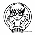 Kid-Friendly Cartoon Peace Sign Coloring Pages 4
