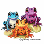 Kid-Friendly Cartoon Poison Dart Frog Coloring Pages 2