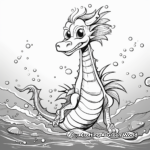 Kid-Friendly Cartoon Sea Dragon Coloring Pages 1