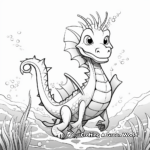 Kid-Friendly Cartoon Sea Dragon Coloring Pages 3