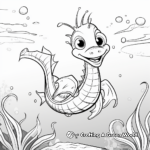 Kid-Friendly Cartoon Sea Dragon Coloring Pages 4