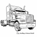 Kid-Friendly Cartoon Semi Truck Trailer Coloring Pages 4