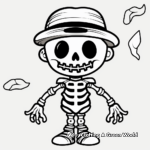 Kid-Friendly Cartoon Skeleton Coloring Pages 2