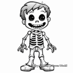 Kid-Friendly Cartoon Skeleton Coloring Pages 4
