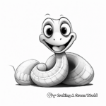 Kid-Friendly Cartoon Snake Coloring Pages 1