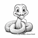 Kid-Friendly Cartoon Snake Coloring Pages 3