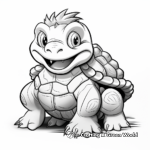 Kid-friendly Cartoon Snapping Turtle Coloring Pages 1