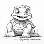 Kid-friendly Cartoon Snapping Turtle Coloring Pages 3
