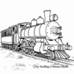 Kid-Friendly Cartoon Steam Train Coloring Pages 1