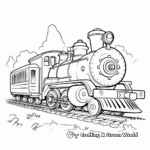 Kid-Friendly Cartoon Steam Train Coloring Pages 2