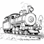 Kid-Friendly Cartoon Steam Train Coloring Pages 3