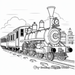 Kid-Friendly Cartoon Steam Train Coloring Pages 4