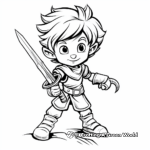 Kid-Friendly Cartoon Sword Coloring Pages 4