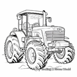 Kid-Friendly Cartoon Tractor Coloring Pages 2