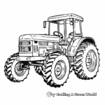 Kid-Friendly Cartoon Tractor Coloring Pages 4