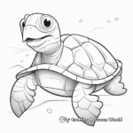 Kid-friendly Cartoon Turtle Shell Coloring Pages 1