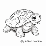 Kid-friendly Cartoon Turtle Shell Coloring Pages 2