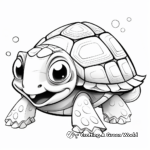 Kid-friendly Cartoon Turtle Shell Coloring Pages 3
