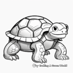 Kid-friendly Cartoon Turtle Shell Coloring Pages 4