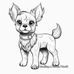 Kid-Friendly Cartoon Unicorn Dog Coloring Pages 4