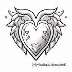 Kid-Friendly Cartoon Unicorn Heart Coloring Pages 2