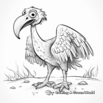 Kid-Friendly Cartoon Vulture Coloring Pages 2