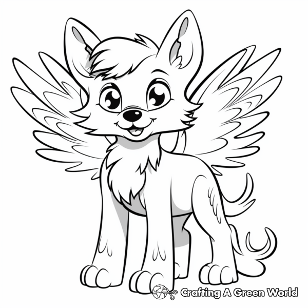 Wolves With Wings Coloring Pages - Free &amp; Printable!