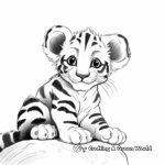 Kid-Friendly Clouded Leopard Cub Coloring Pages 3