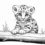 Kid-Friendly Clouded Leopard Cub Coloring Pages 4