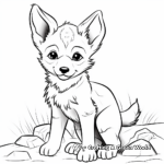 Kid-Friendly Coyote Pup Coloring Pages 1