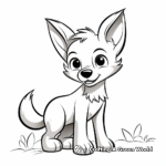Kid-Friendly Coyote Pup Coloring Pages 2