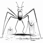 Kid-Friendly Daddy Long Legs Coloring Pages 3