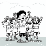 Kid-Friendly Field Day Team Spirit Coloring Pages 1